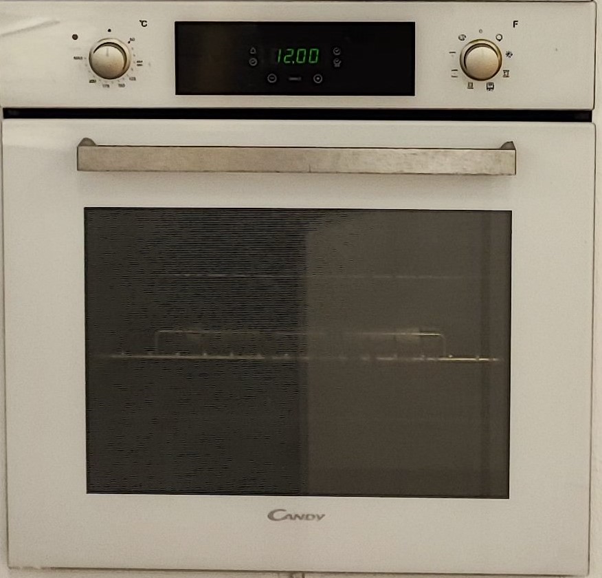 White built-in oven